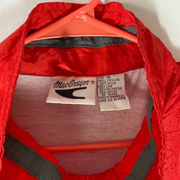 RED MACGREGOR VINTAGE SPORT ACTION WINDBREAKER XL - Picture 5 of 6